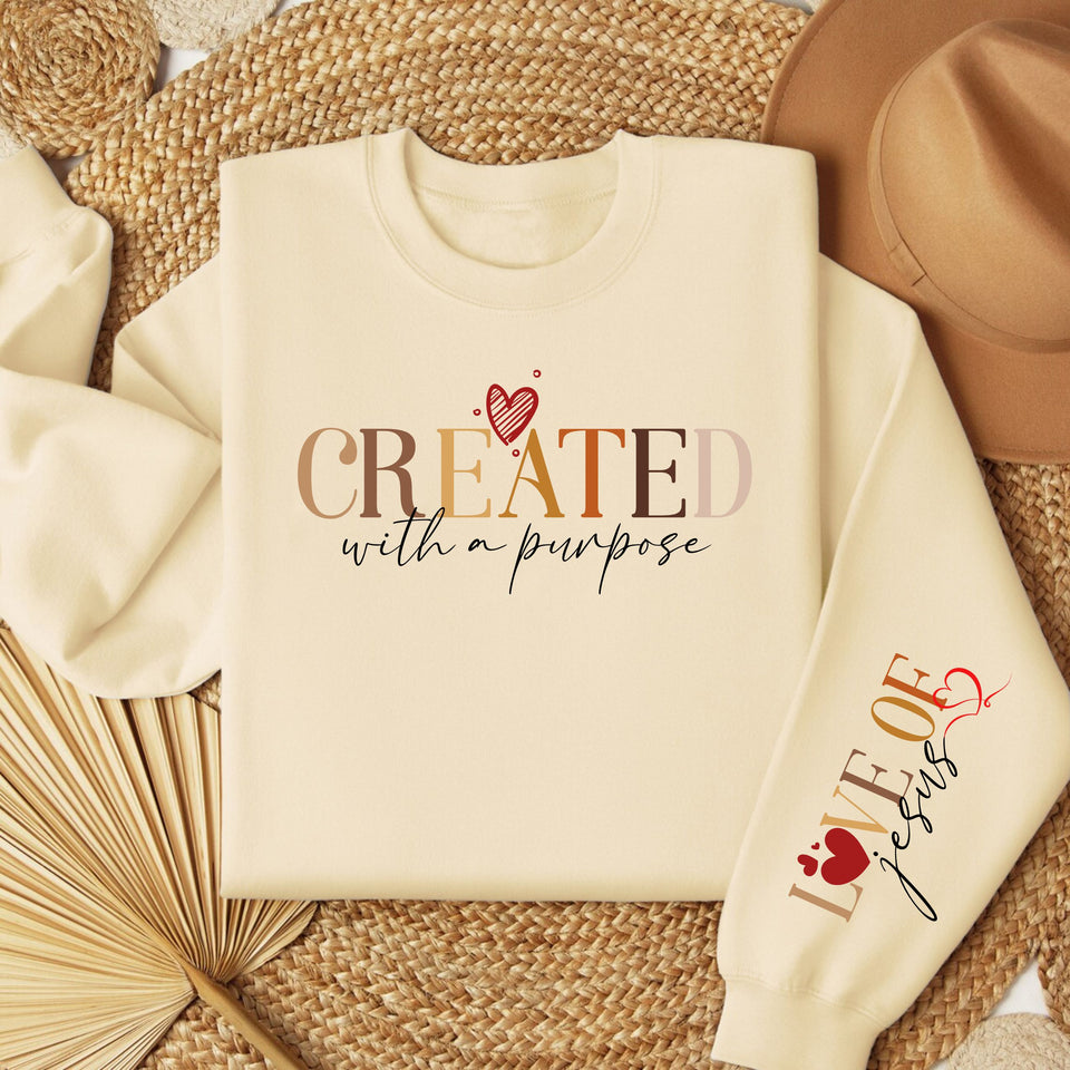 Created With A Purpose Fleece Women's Fleece Crewneck Sweatshirt
