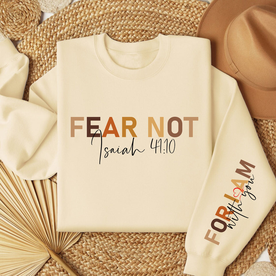 Fear Not For I Am With You Women's Fleece Crewneck Sweatshirt