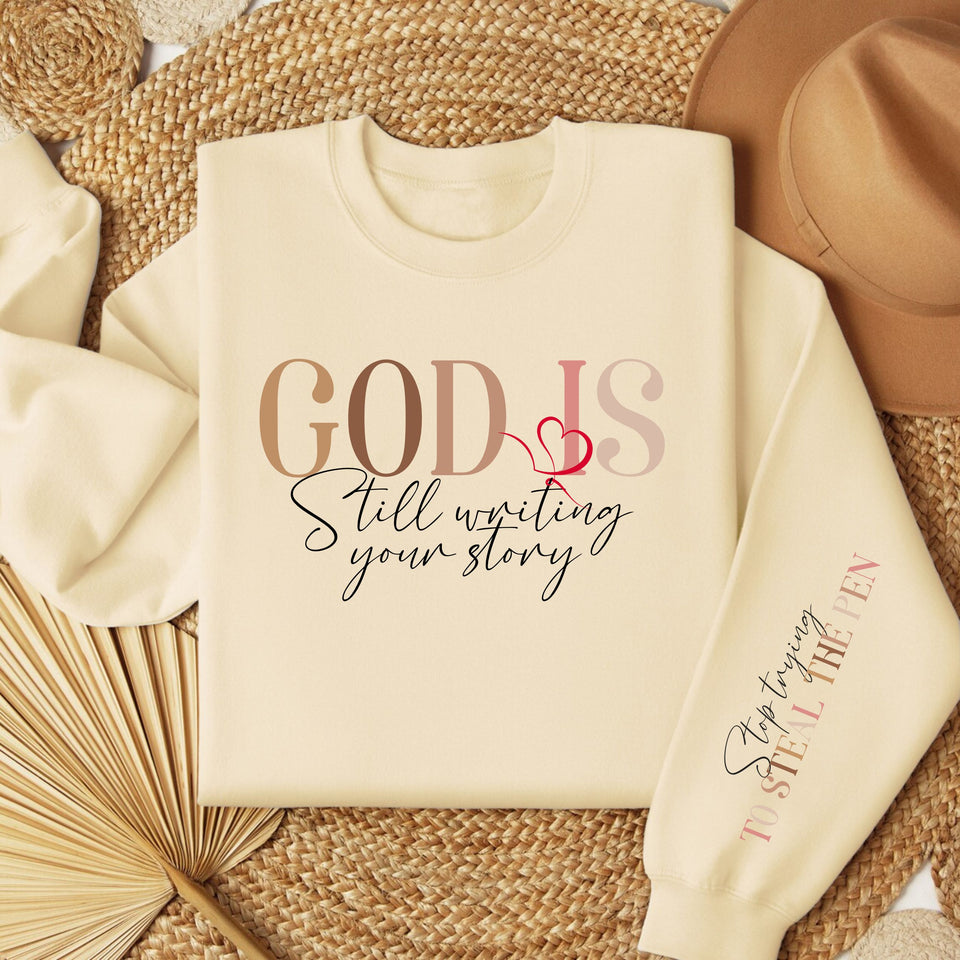 God Is Still Writing Your Story Women's Fleece Crewneck Sweatshirt