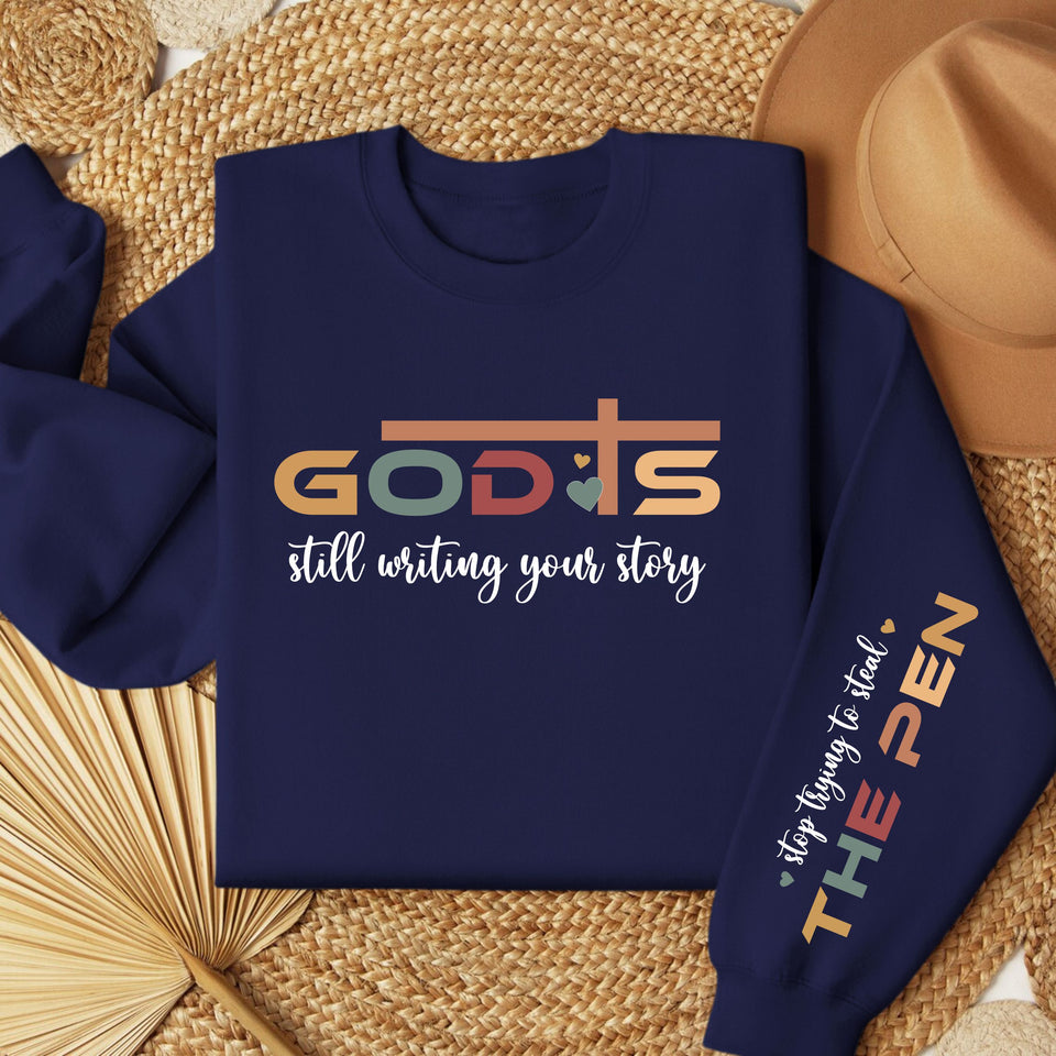 God Is Still Writing Your Story 02 Women's Fleece Crewneck Sweatshirt