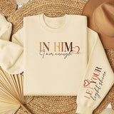 In Him I Am Enough Women's Fleece Crewneck Sweatshirt