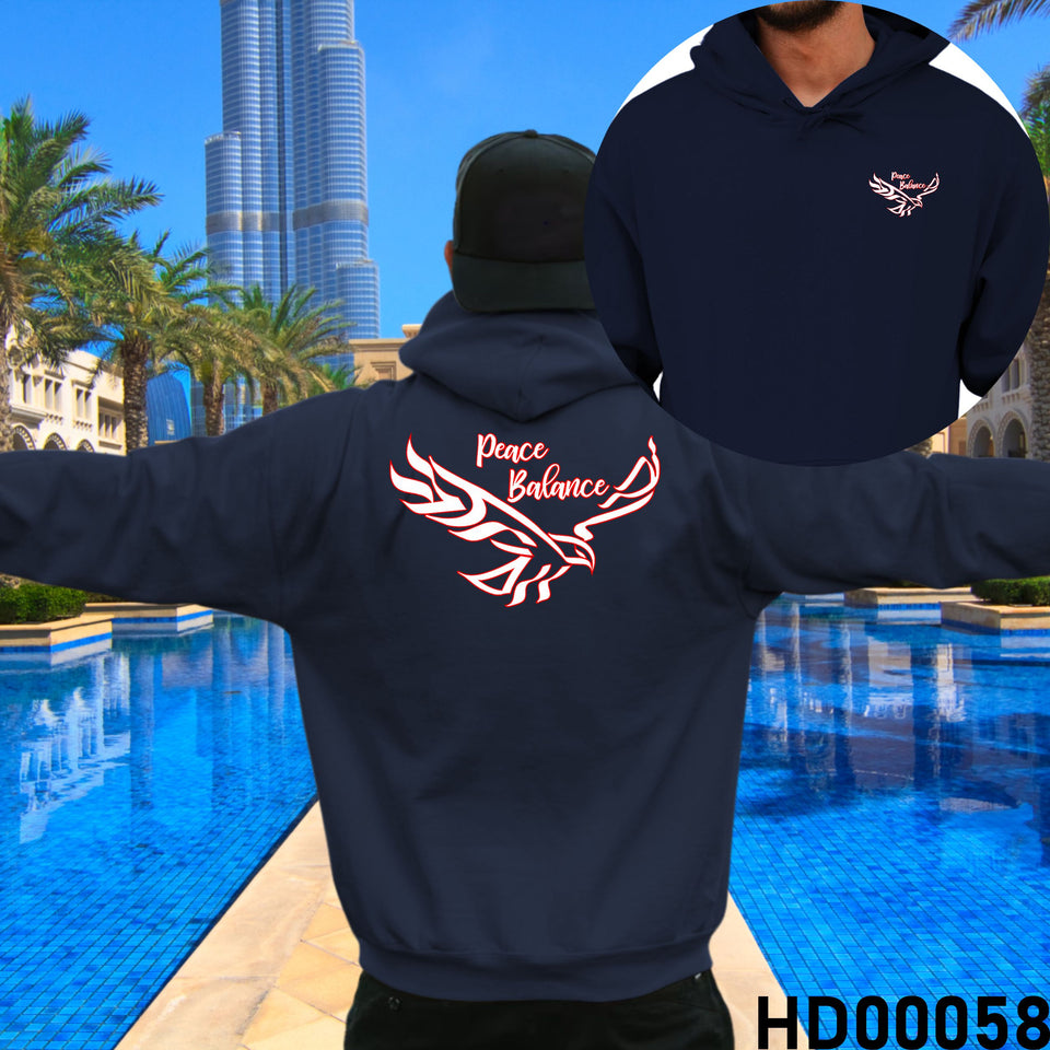 Peace Balance Hebrew Calligraphy Christian Bible Verse Hooded Sweatshirt