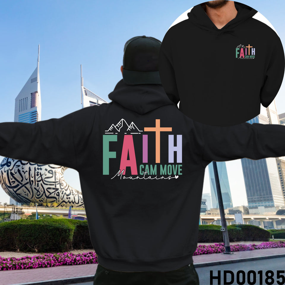 Faith Can Move Mountains Christian Bible Verse Hooded Sweatshirt