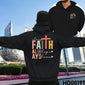 Always Faith, Hope & Love Christian Bible Verse Hooded Sweatshirt