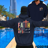Always Faith, Hope & Love Christian Bible Verse Hooded Sweatshirt