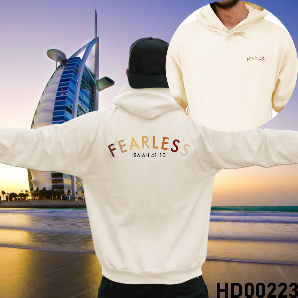 Fearless Boho | Isaiah 41:10 Christian Bible Verse Hooded Sweatshirt