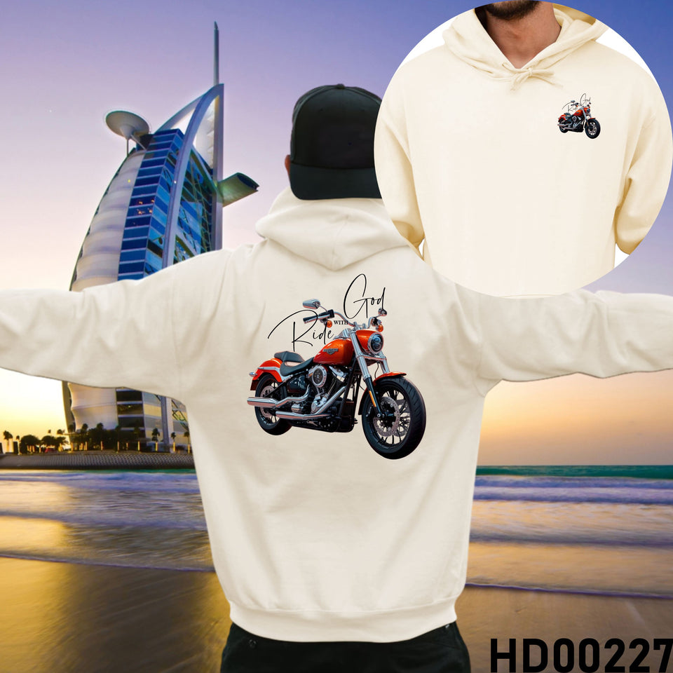 Ride With GOD Christian Bible Verse Hooded Sweatshirt