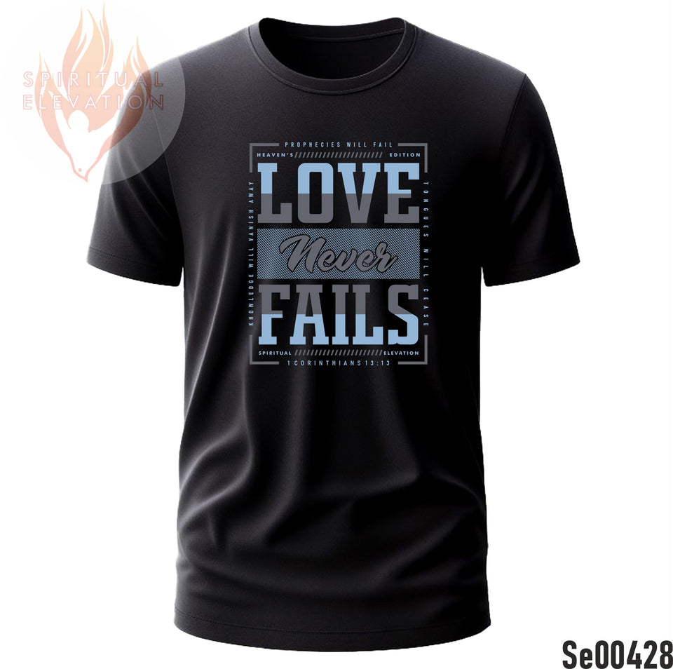 Love Never Fails | Sky Blue & Gray