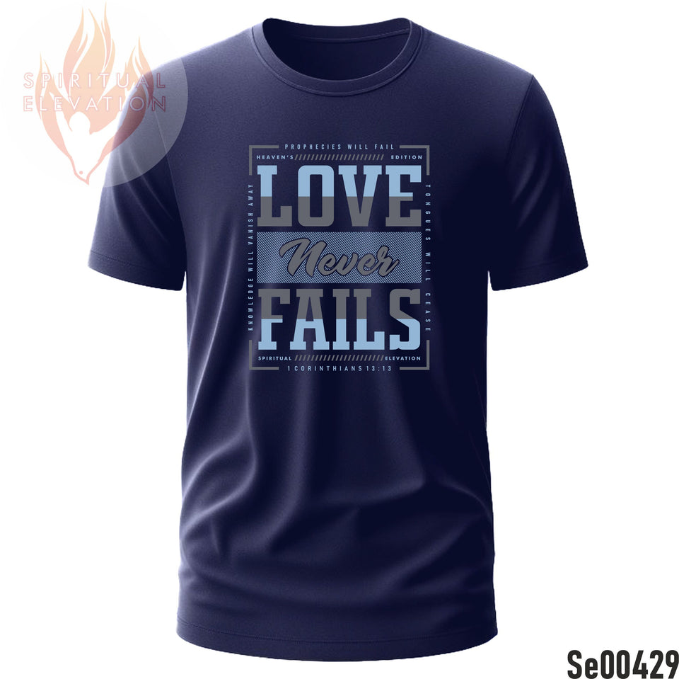 Love Never Fails | Sky Blue & Gray
