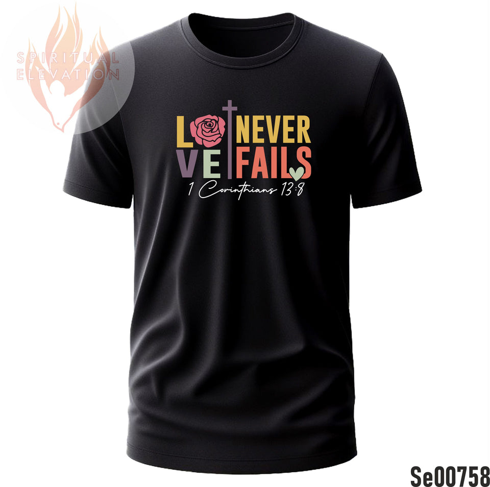Love Never Fails | 1 Corinthians 13:8 | Boho