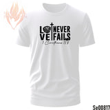 Love Never Fails | 1 Corinthians 13:8| Black and White