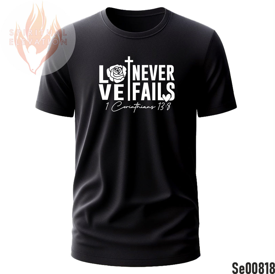 Love Never Fails | 1 Corinthians 13:8| Black and White