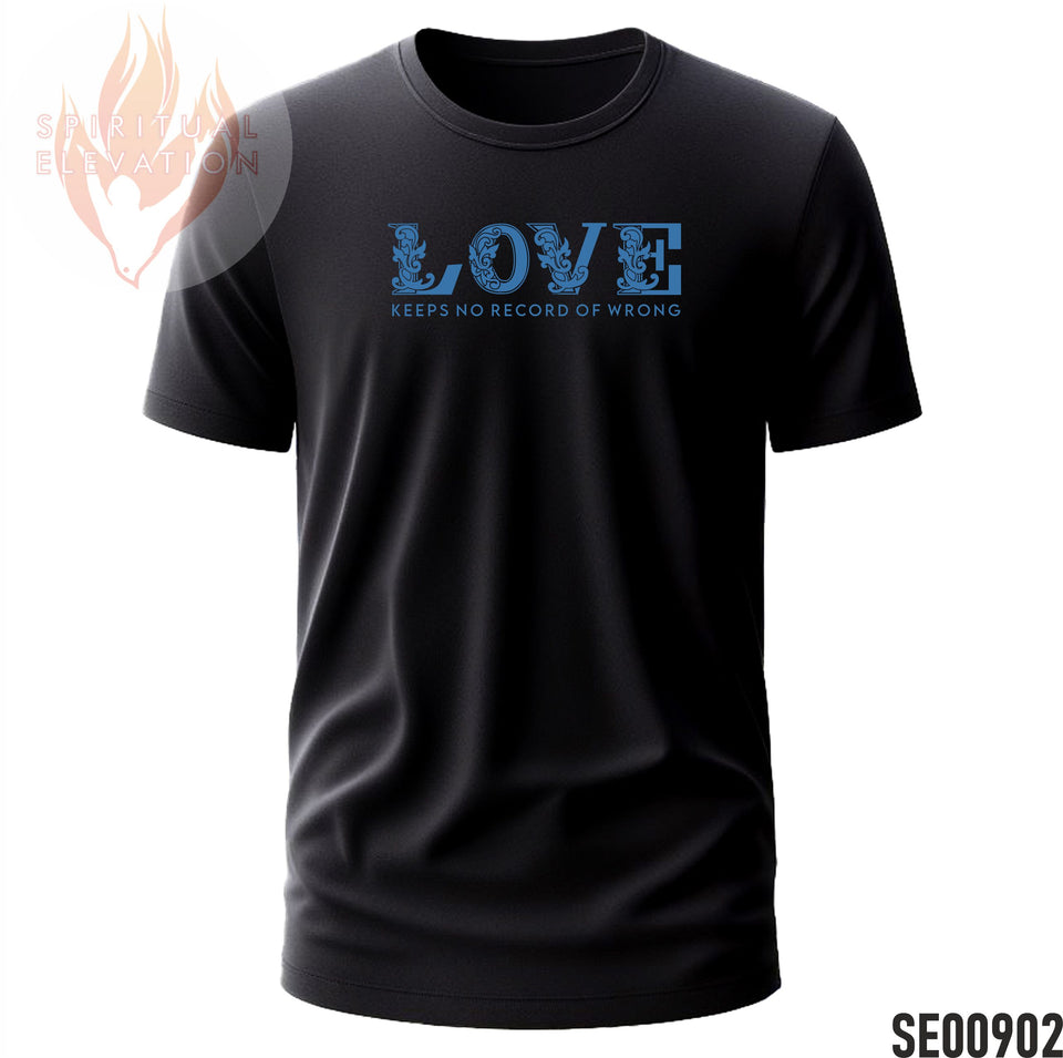 Love Keeps No Record Of Wrong - Blue | Minimalist