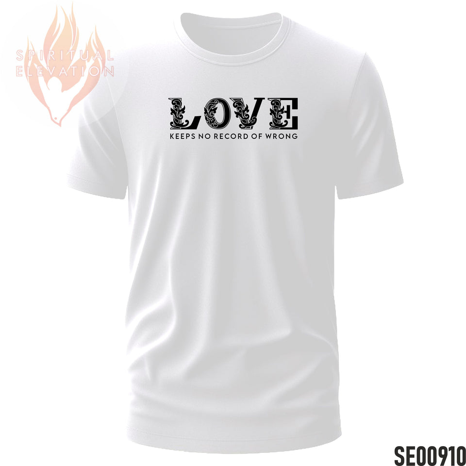 Love Keeps No Record Of Wrong  | Minimalist | Black and White