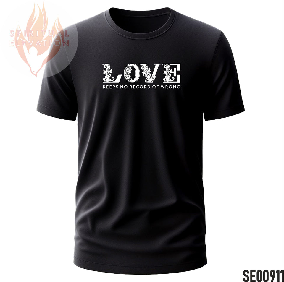 Love Keeps No Record Of Wrong  | Minimalist | Black and White