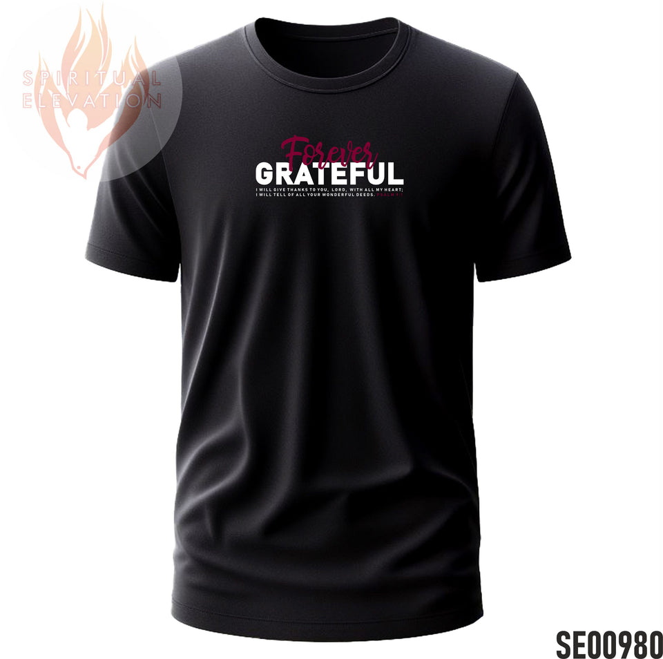 Forever Grateful - Purple  | Psalm 9:1 | Minimalist