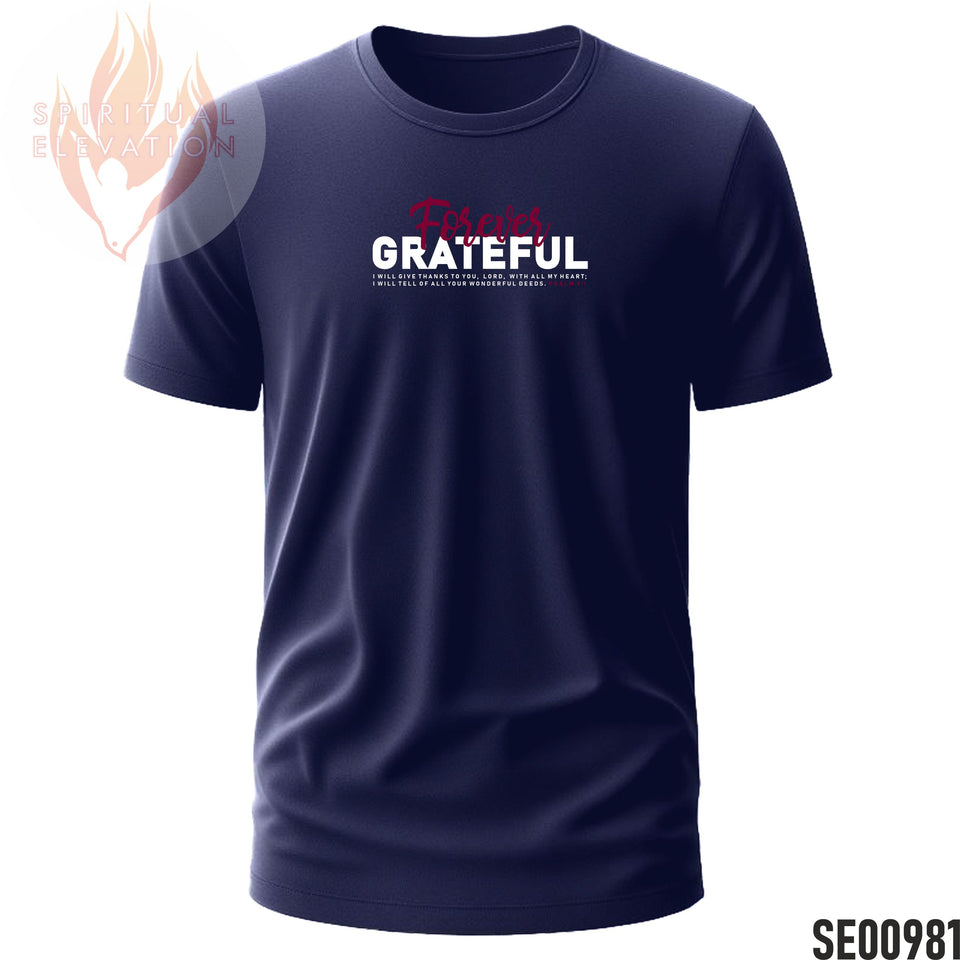 Forever Grateful - Purple  | Psalm 9:1 | Minimalist