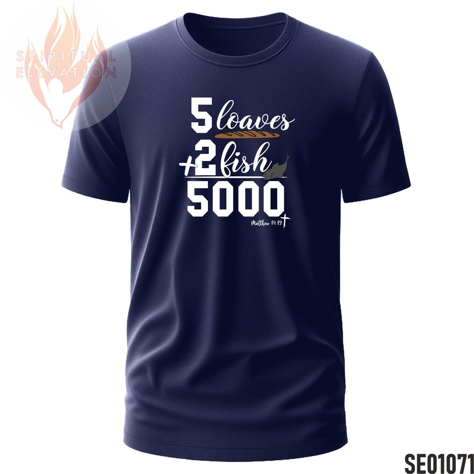 2 + 5 = 5000 | Matthew 14:19 | Minimalist