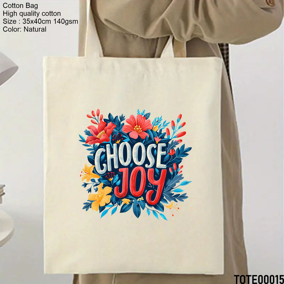 Design 01 - 20  Spiritual Elevation Tote Bag  | Christian Gifts for Women | Faith Based Gifts | Christian Canvas Bags for Women