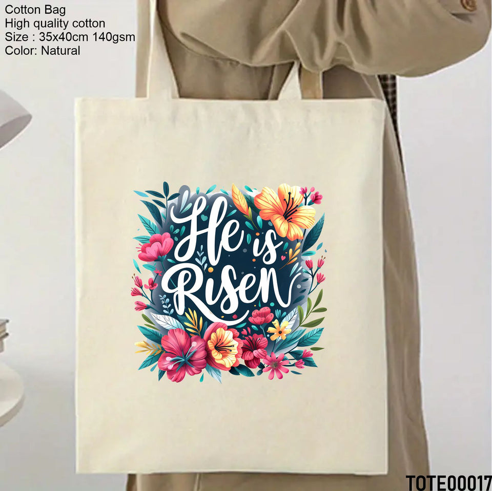 Design 01 - 20  Spiritual Elevation Tote Bag  | Christian Gifts for Women | Faith Based Gifts | Christian Canvas Bags for Women