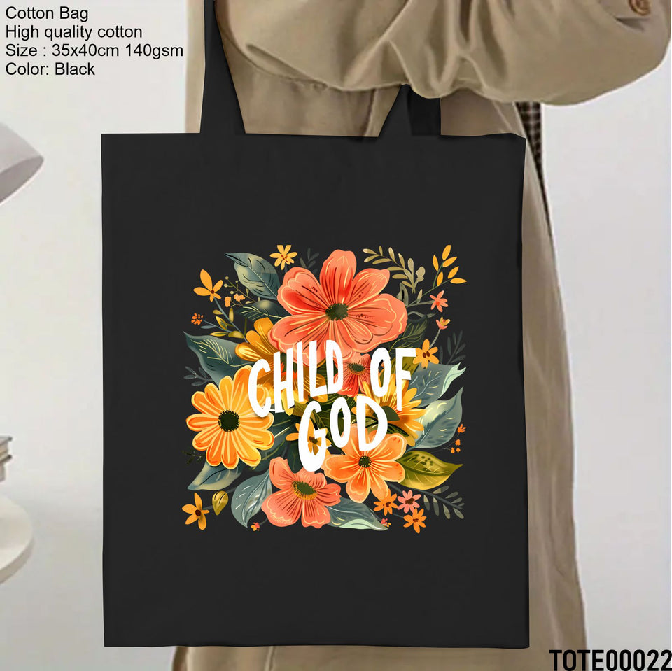 Design 21 - 40 Spiritual Elevation Tote Bag | Christian Gifts for Women | Faith Based Gifts | Christian Canvas Bags for Women