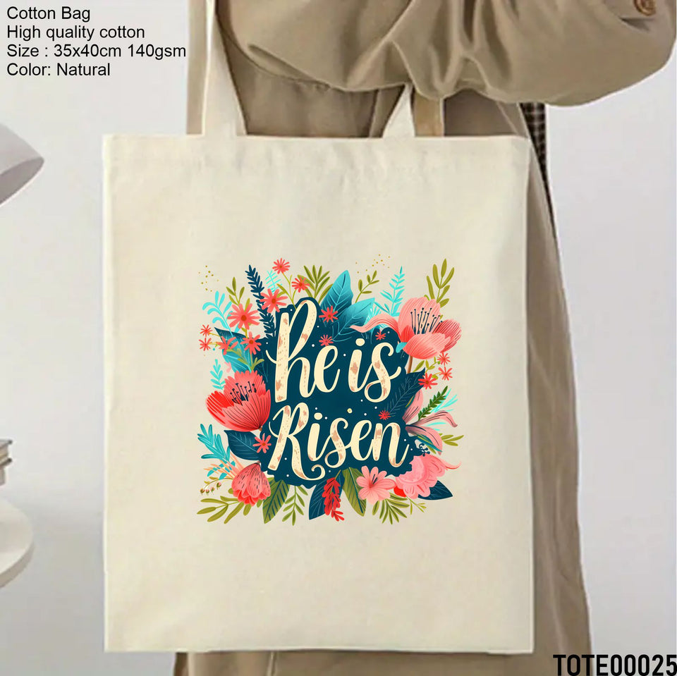 Design 21 - 40 Spiritual Elevation Tote Bag | Christian Gifts for Women | Faith Based Gifts | Christian Canvas Bags for Women