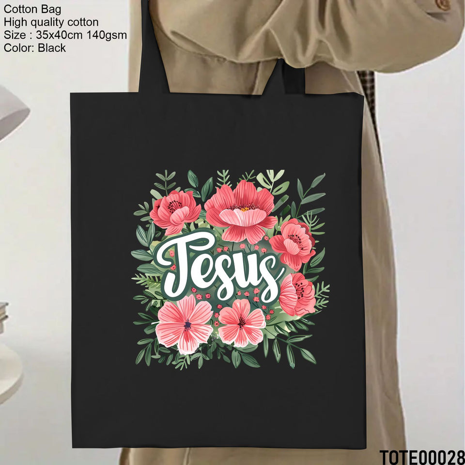 Design 21 - 40 Spiritual Elevation Tote Bag | Christian Gifts for Women | Faith Based Gifts | Christian Canvas Bags for Women