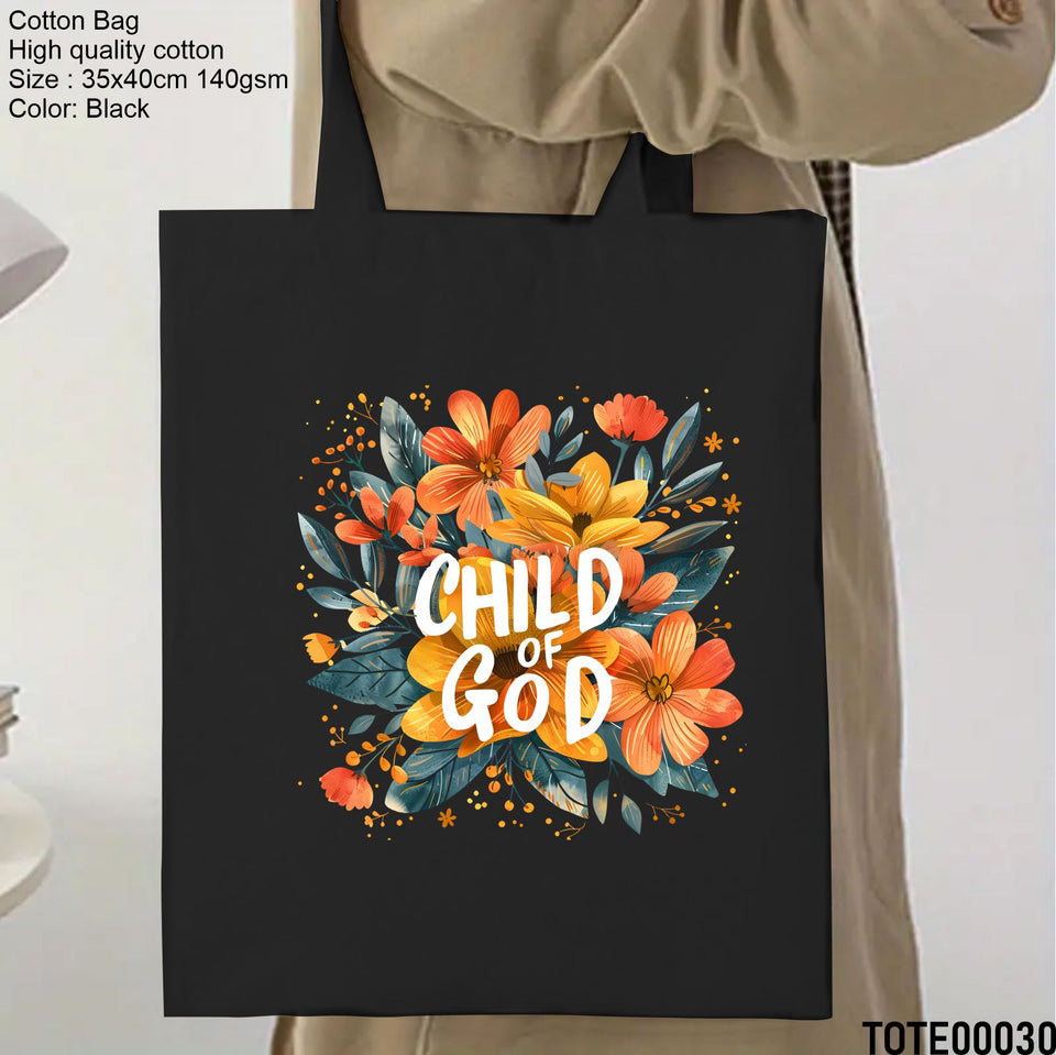 Design 21 - 40 Spiritual Elevation Tote Bag | Christian Gifts for Women | Faith Based Gifts | Christian Canvas Bags for Women