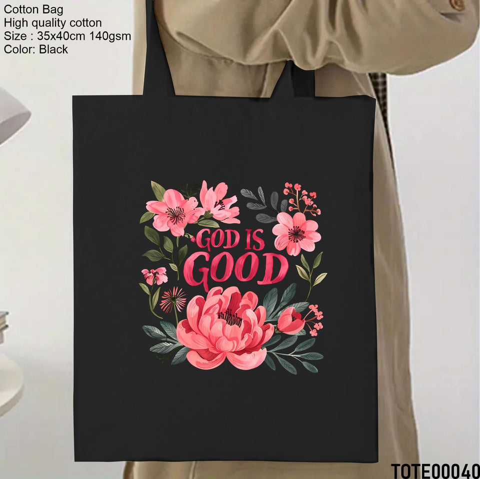 Design 21 - 40 Spiritual Elevation Tote Bag | Christian Gifts for Women | Faith Based Gifts | Christian Canvas Bags for Women