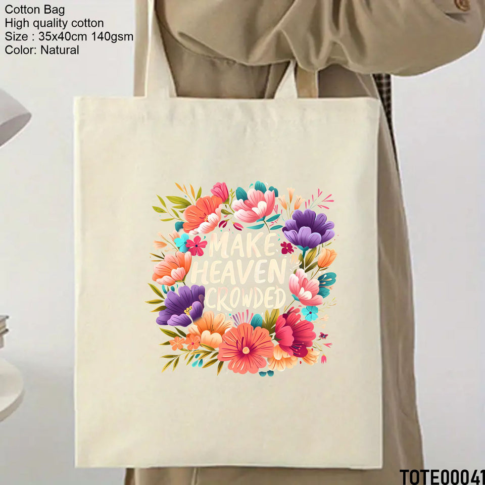 Design 41 - 60 Spiritual Elevation Tote Bag | Christian Gifts for Women | Faith Based Gifts | Christian Canvas Bags for Women