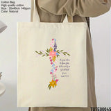 Design 41 - 60 Spiritual Elevation Tote Bag | Christian Gifts for Women | Faith Based Gifts | Christian Canvas Bags for Women