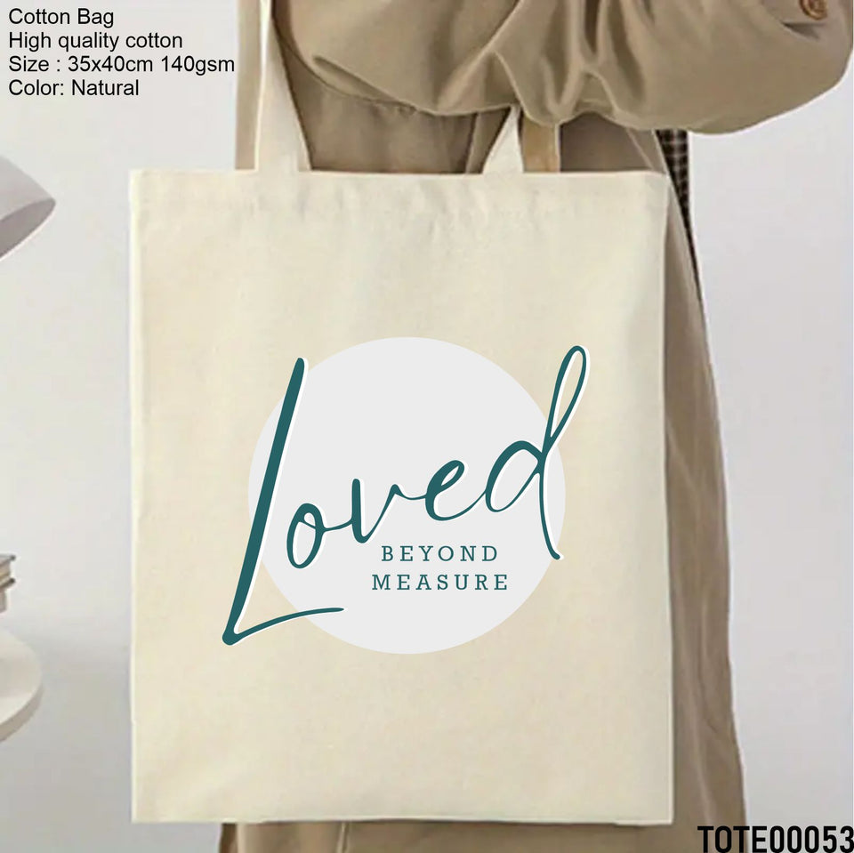 Design 41 - 60 Spiritual Elevation Tote Bag | Christian Gifts for Women | Faith Based Gifts | Christian Canvas Bags for Women