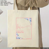 Design 41 - 60 Spiritual Elevation Tote Bag | Christian Gifts for Women | Faith Based Gifts | Christian Canvas Bags for Women