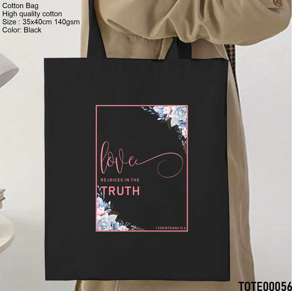 Design 41 - 60 Spiritual Elevation Tote Bag | Christian Gifts for Women | Faith Based Gifts | Christian Canvas Bags for Women