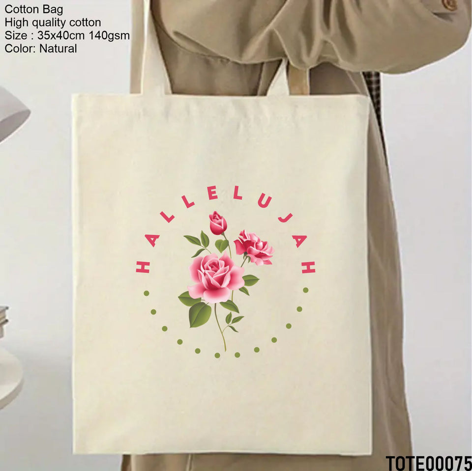 Design 61 - 80 Spiritual Elevation Tote Bag | Christian Gifts for Women | Faith Based Gifts | Christian Canvas Bags for Women