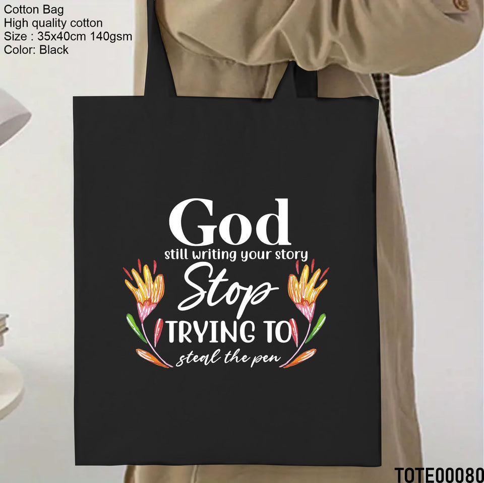 Design 61 - 80 Spiritual Elevation Tote Bag | Christian Gifts for Women | Faith Based Gifts | Christian Canvas Bags for Women