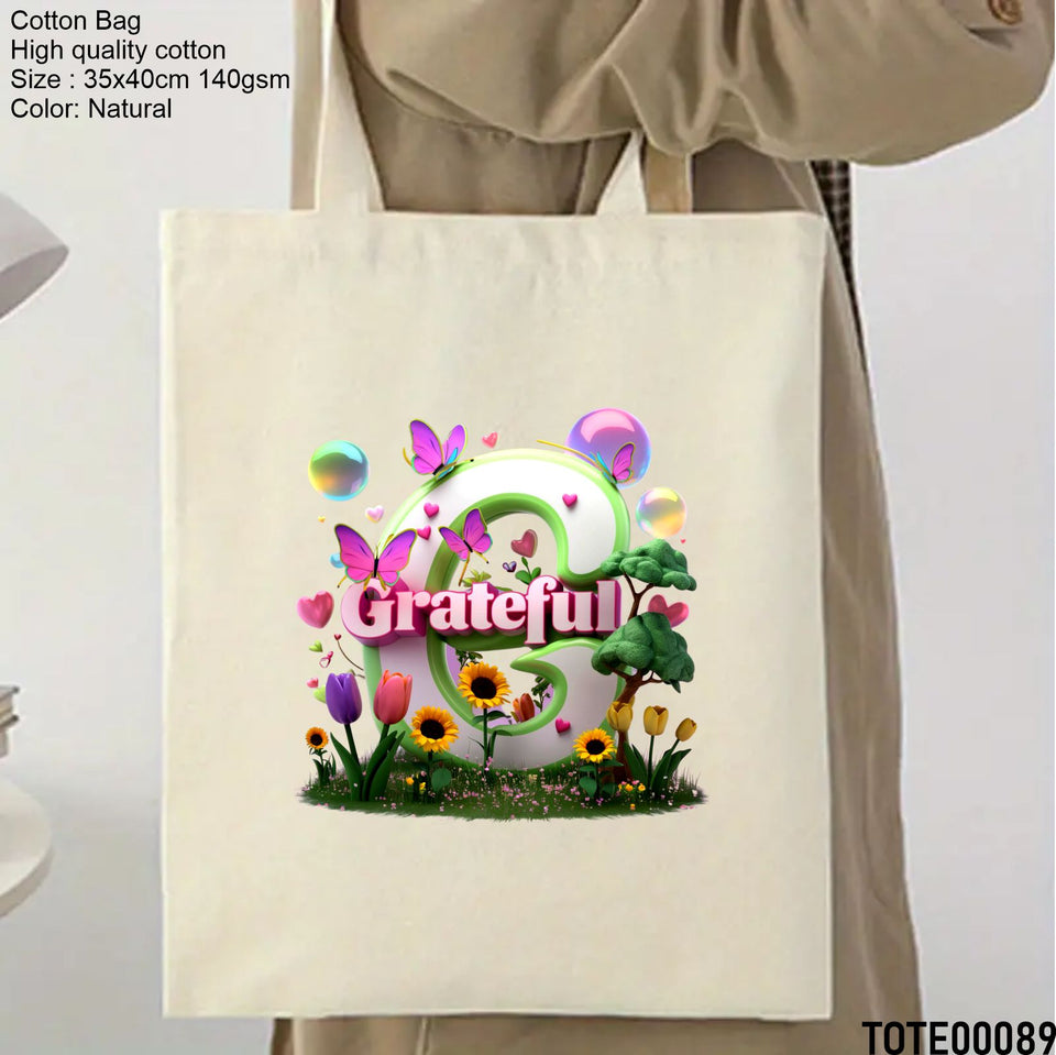 Design 81 - 100 Spiritual Elevation Tote Bag | Christian Gifts for Women | Faith Based Gifts | Christian Canvas Bags for Women