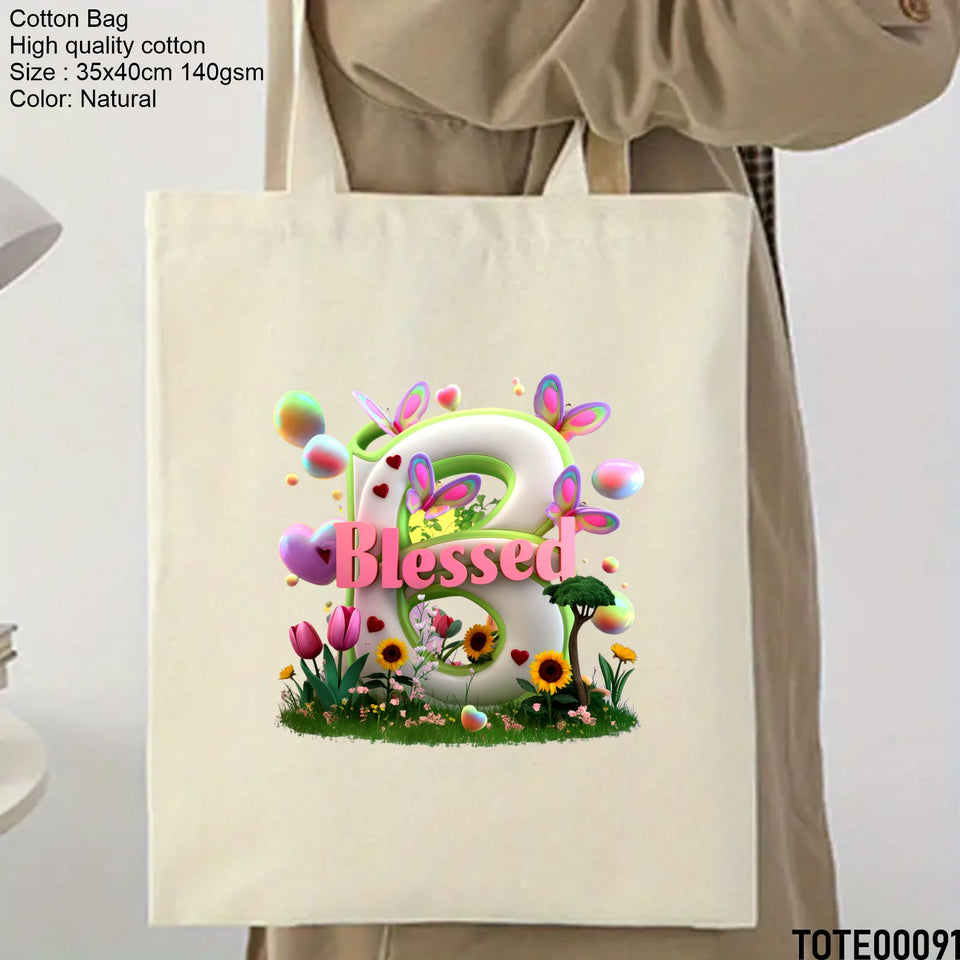 Design 81 - 100 Spiritual Elevation Tote Bag | Christian Gifts for Women | Faith Based Gifts | Christian Canvas Bags for Women