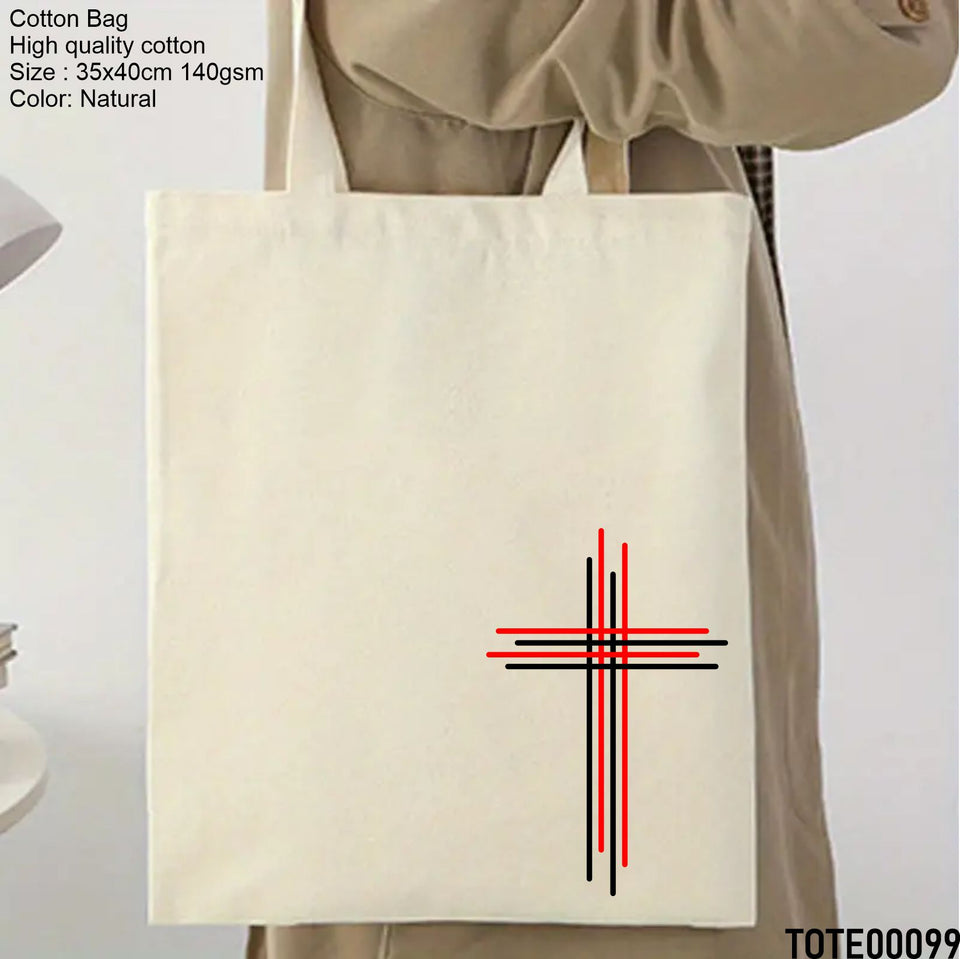 Design 81 - 100 Spiritual Elevation Tote Bag | Christian Gifts for Women | Faith Based Gifts | Christian Canvas Bags for Women