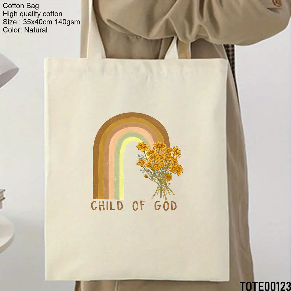 Design 121 - 140 Spiritual Elevation Tote Bag | Christian Gifts for Women | Faith Based Gifts | Christian Canvas Bags for Women