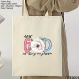 Design 121 - 140 Spiritual Elevation Tote Bag | Christian Gifts for Women | Faith Based Gifts | Christian Canvas Bags for Women