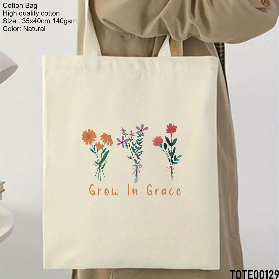Design 121 - 140 Spiritual Elevation Tote Bag | Christian Gifts for Women | Faith Based Gifts | Christian Canvas Bags for Women