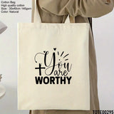 Design 281 - 300 Spiritual Elevation Tote Bag | Christian Gifts for Women | Faith Based Gifts | Christian Canvas Bags for Women