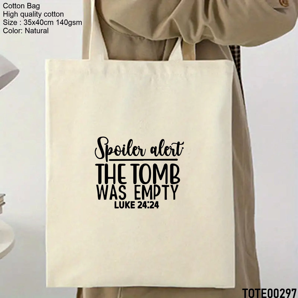 Design 281 - 300 Spiritual Elevation Tote Bag | Christian Gifts for Women | Faith Based Gifts | Christian Canvas Bags for Women