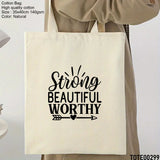 Design 281 - 300 Spiritual Elevation Tote Bag | Christian Gifts for Women | Faith Based Gifts | Christian Canvas Bags for Women