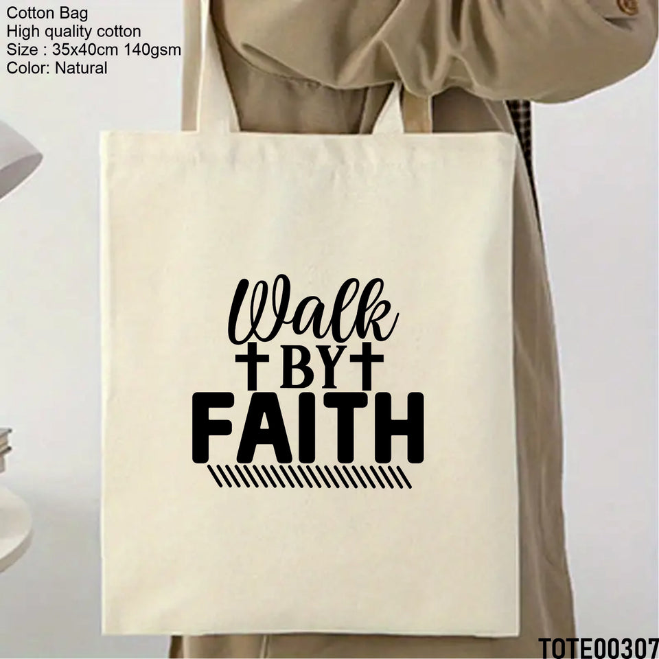 Design 301 - 320 Spiritual Elevation Tote Bag | Christian Gifts for Women | Faith Based Gifts | Christian Canvas Bags for Women