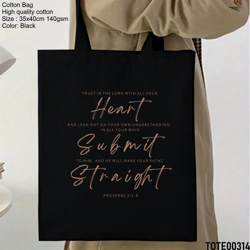 Design 301 - 320 Spiritual Elevation Tote Bag | Christian Gifts for Women | Faith Based Gifts | Christian Canvas Bags for Women