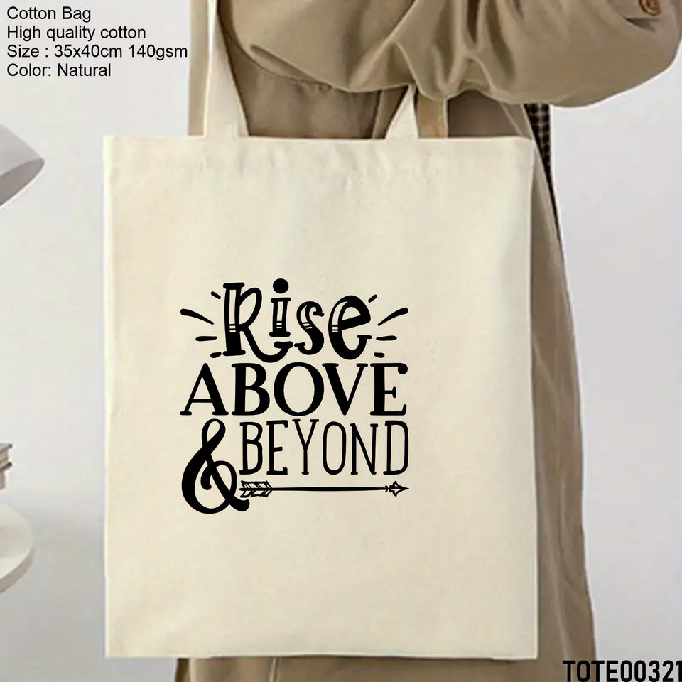 Design 321 - 340 Spiritual Elevation Tote Bag | Christian Gifts for Women | Faith Based Gifts | Christian Canvas Bags for Women