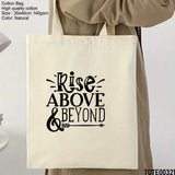 Design 321 - 340 Spiritual Elevation Tote Bag | Christian Gifts for Women | Faith Based Gifts | Christian Canvas Bags for Women