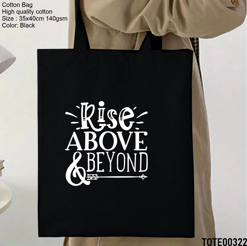 Design 321 - 340 Spiritual Elevation Tote Bag | Christian Gifts for Women | Faith Based Gifts | Christian Canvas Bags for Women